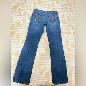 7 For All Mankind Jeans Womens 30 Tall Mia Bootcut Studded Pocket Stretch